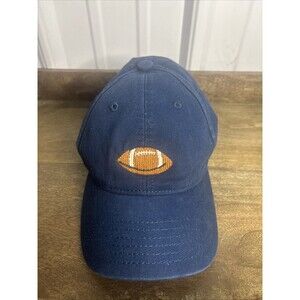 Harding Lane Youth Needlepoint Football Hat Blue